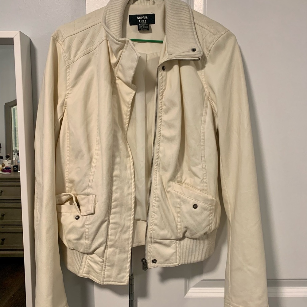 White leather jacket